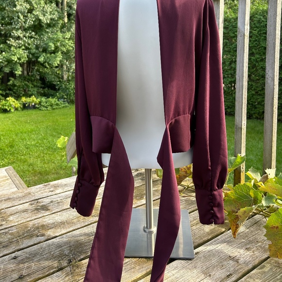 Dynamite ⎮ Open Back Mock Neck Blouse - Picture 8 of 10